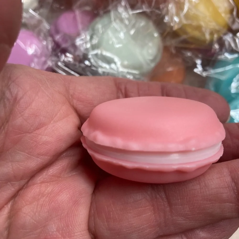 NWT plastic macaron trinket box. Perfect for jewelry, party favors, meds.
